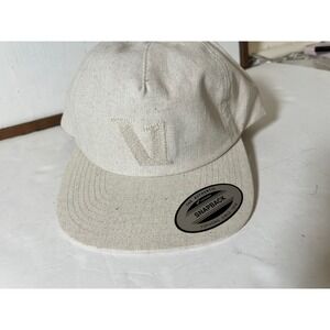 Vuori V1 Embroidery Hat Natural Hemp Organic Cotton Snapback Cap V861 Mens ONS